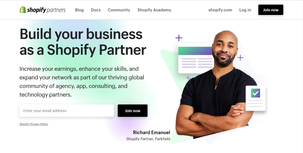  Partner shopity feature page