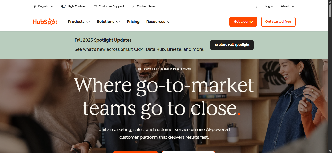Hubspot CRM Platform Dashboard  