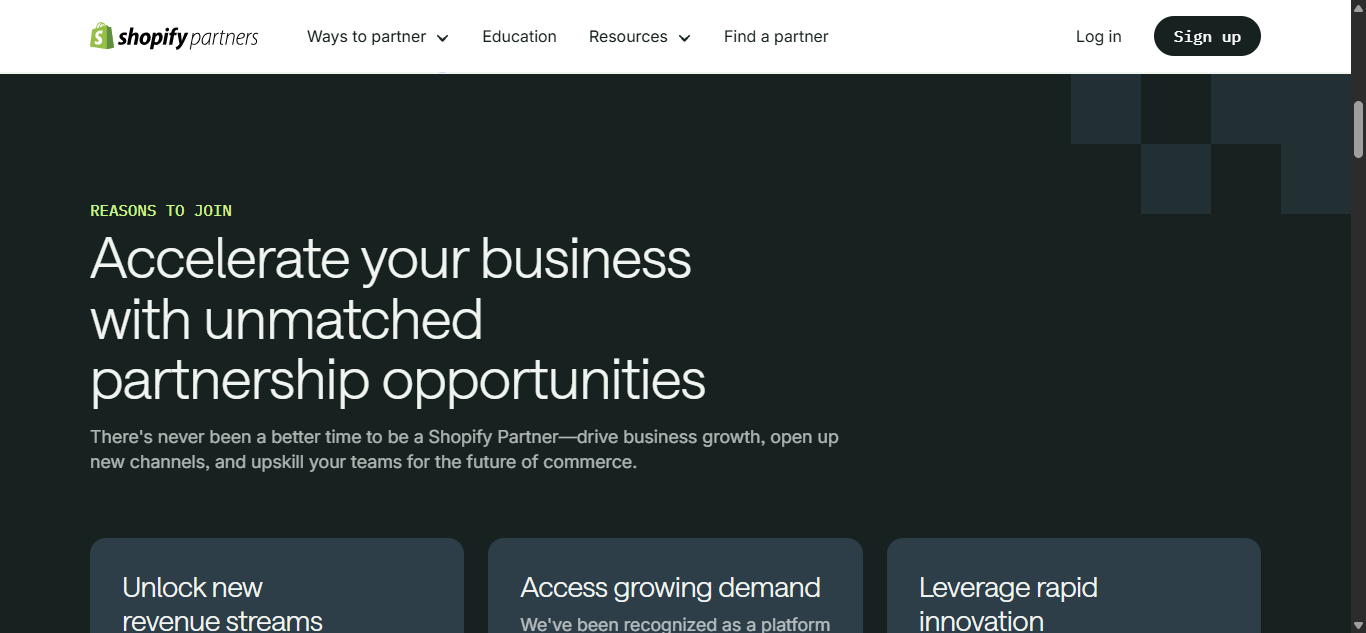 Shopify partner program