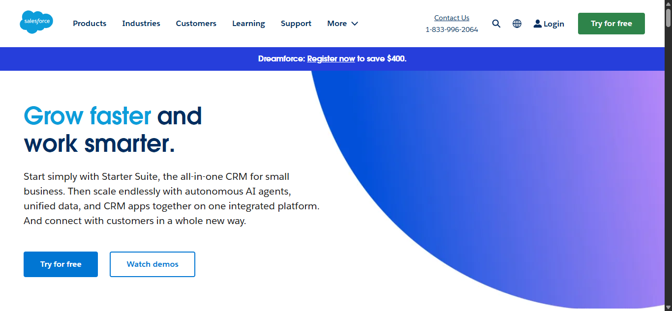 Salesforce CRM Software App Dashoard