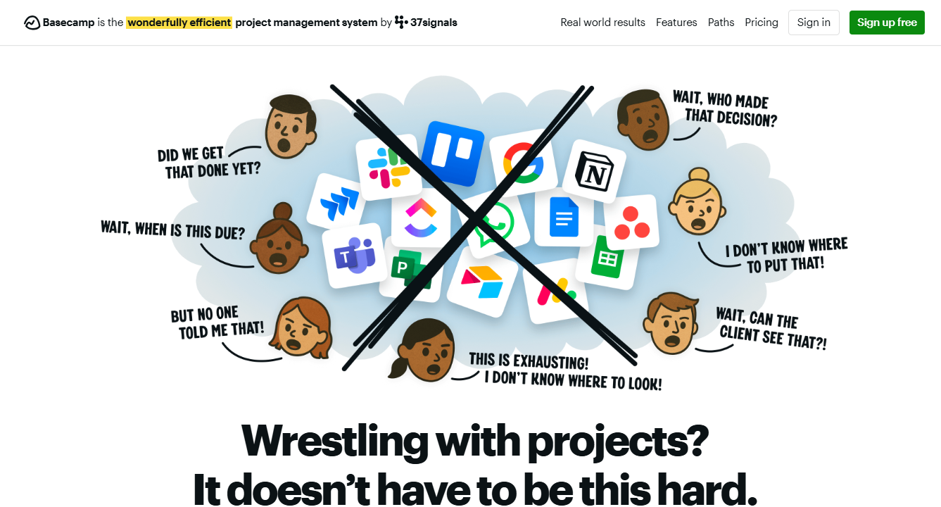 Basecamp Landing page design
