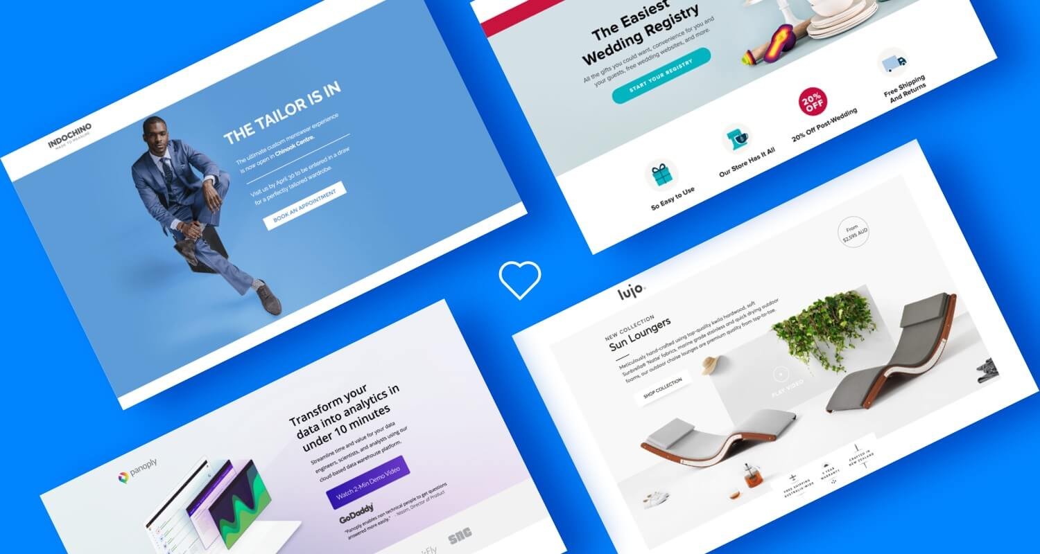 Different landing page examples that convert