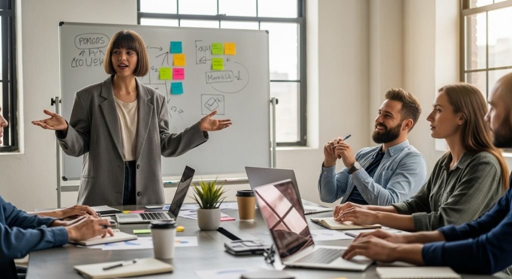 CRO Agency in a meeting