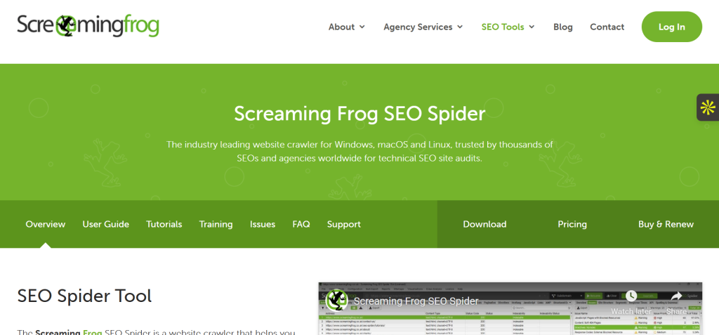 Screaming Frog seo spider