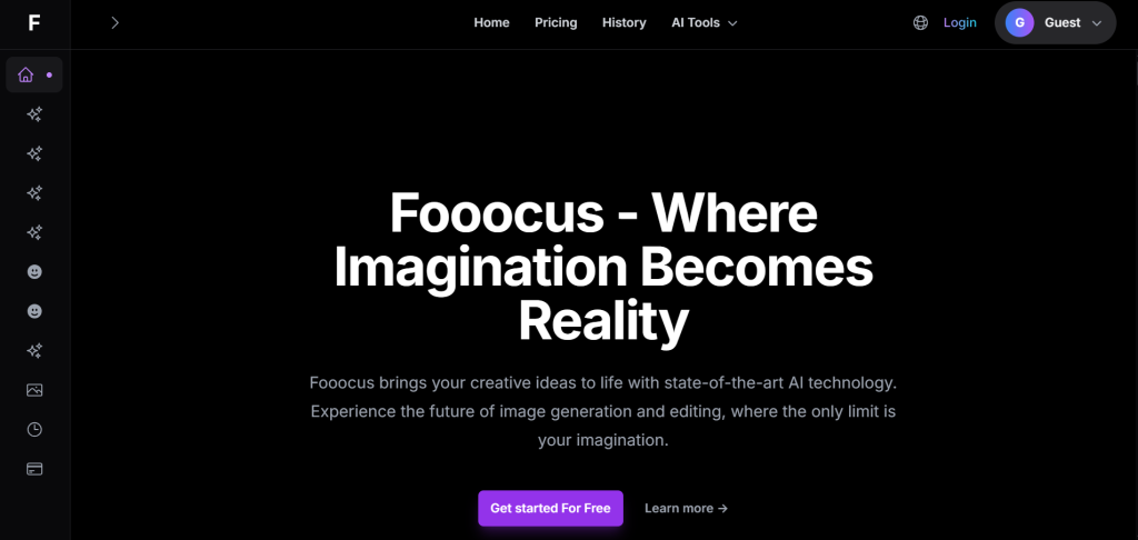 Fooocus home page